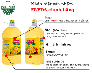 Dấu hiệu nhận biết sản phẩm dầu ăn Freda